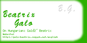 beatrix galo business card